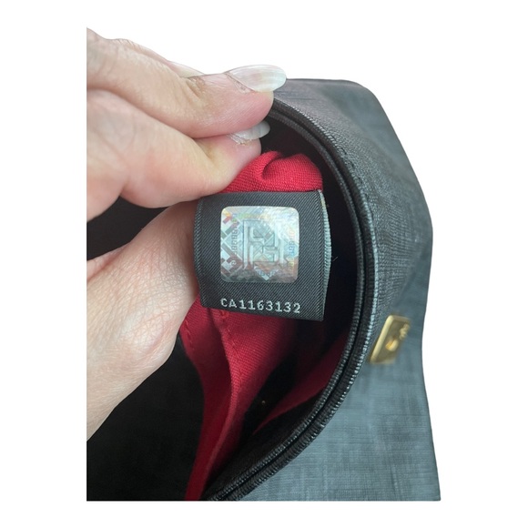 FENDI Zucchino FF Spalmati Mini Mama Forever Baguette Vintage Handbag - Picture 7 of 12